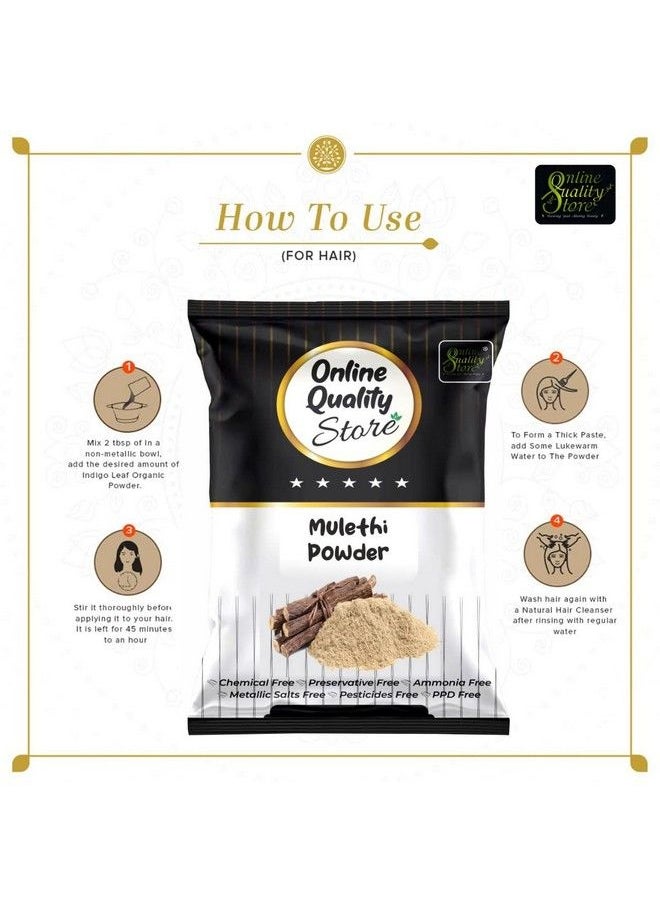 Online Quality Store - Licorice (Mulethi) Powder ;Yashtimadhu Powderliquorice Powder ;Glycyrrhiza Glabra Powder ;Pure Mulethi Powder For Facebodyskin & Hair ;Natural Pure Mulethi Powder Best For Hair And Skin Care 100G - Image 1