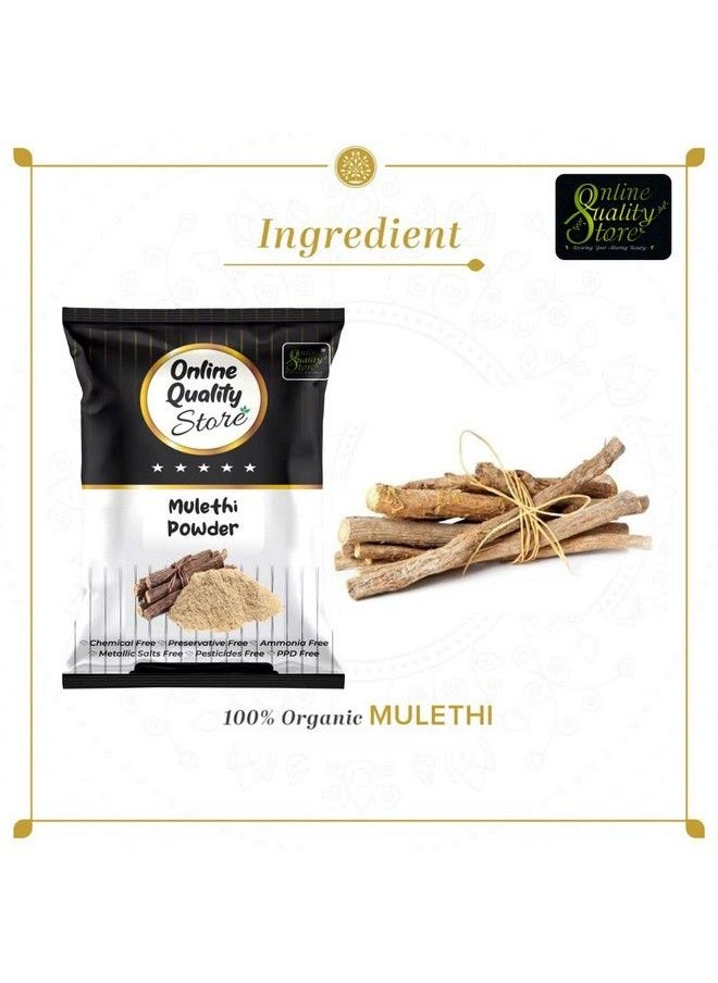 Online Quality Store - Licorice (Mulethi) Powder ;Yashtimadhu Powderliquorice Powder ;Glycyrrhiza Glabra Powder ;Pure Mulethi Powder For Facebodyskin & Hair ;Natural Pure Mulethi Powder Best For Hair And Skin Care 100G - Image 1