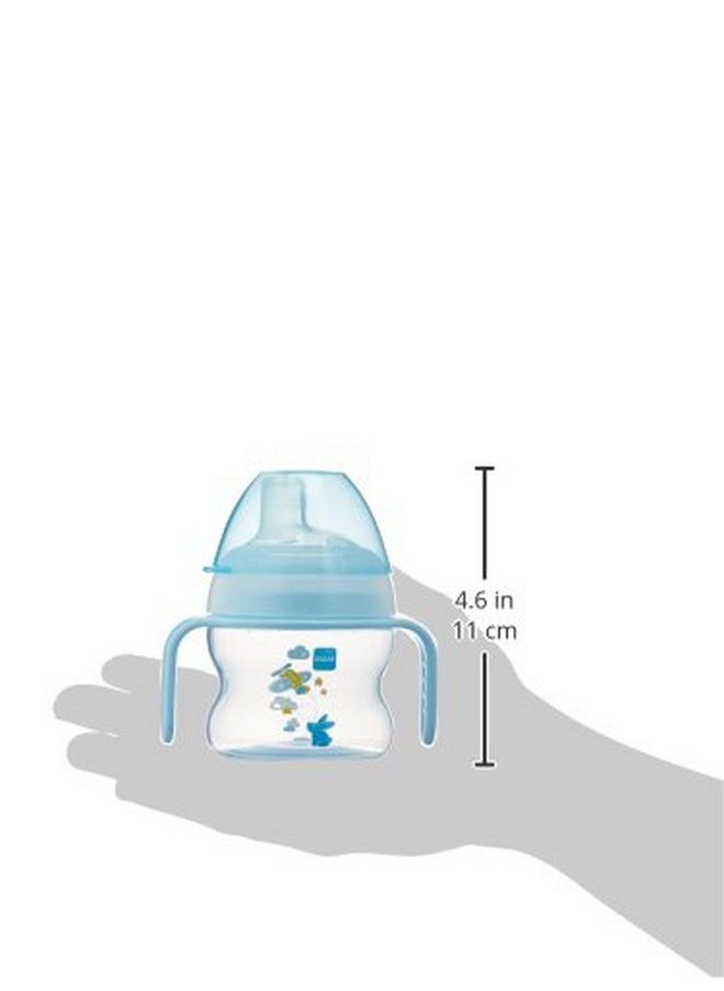 MAM - MAM Starter Cup (1 Count), MAM Sippy Cup, Drinking Cup with Extra-Soft Spill-Free Spout and Non-Slip Handles, for Boys 4+ Months, Five Ounces, Blue - Image 1