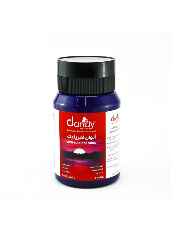 DANDY Mauve Purple Acrylic Color 500 Ml Dandy - Image 1