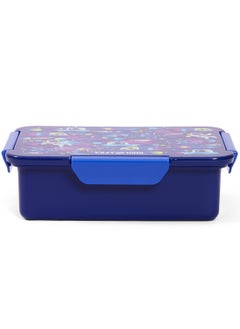 Eazy Kids صندوق غداء بينتو قابل للتحويل مكون من 1 و2 و3 و4 أقسام، مطبوع عليه شعار رواد الفضاء - أزرق، 850 مل  - Image 4
