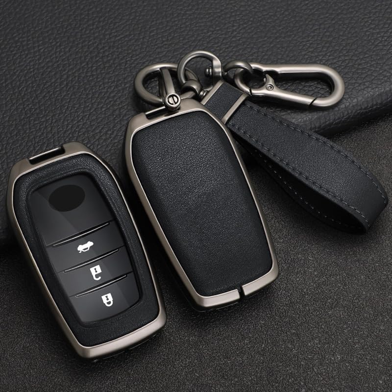 SANRILY Key Fob Cover with Leather Keychain for Toyota - Image 3