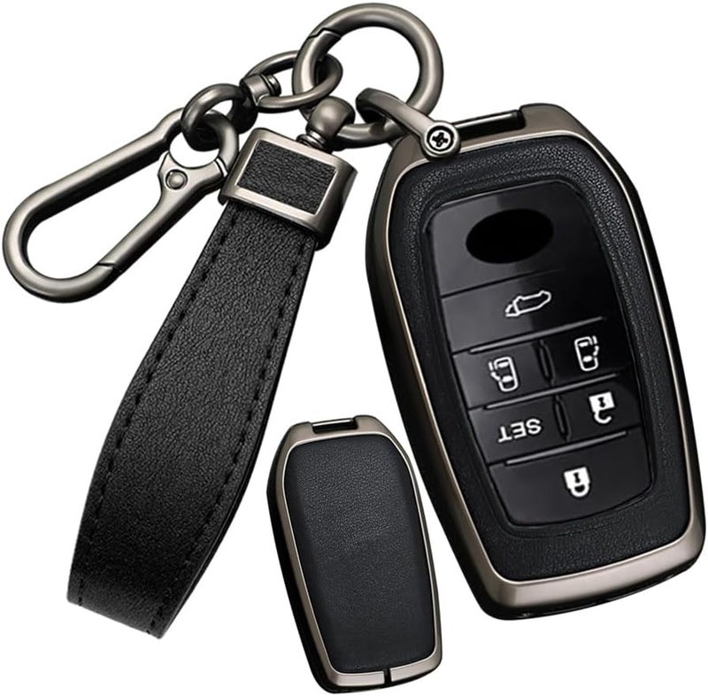 SANRILY Key Fob Cover with Leather Keychain for Toyota - Image 1