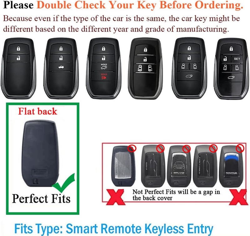 SANRILY Key Fob Cover with Leather Keychain for Toyota - Image 2