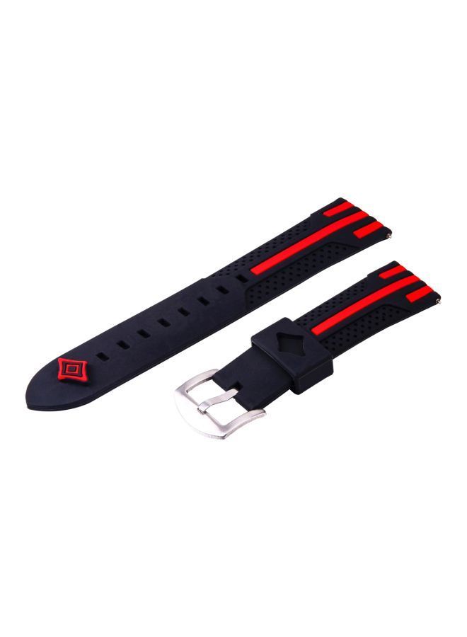 نيبمينينت سوار بديل بنقشة خطوط لساعة سامسونج جير S3 كحلي/ أزرق/ أحمر - Image 1