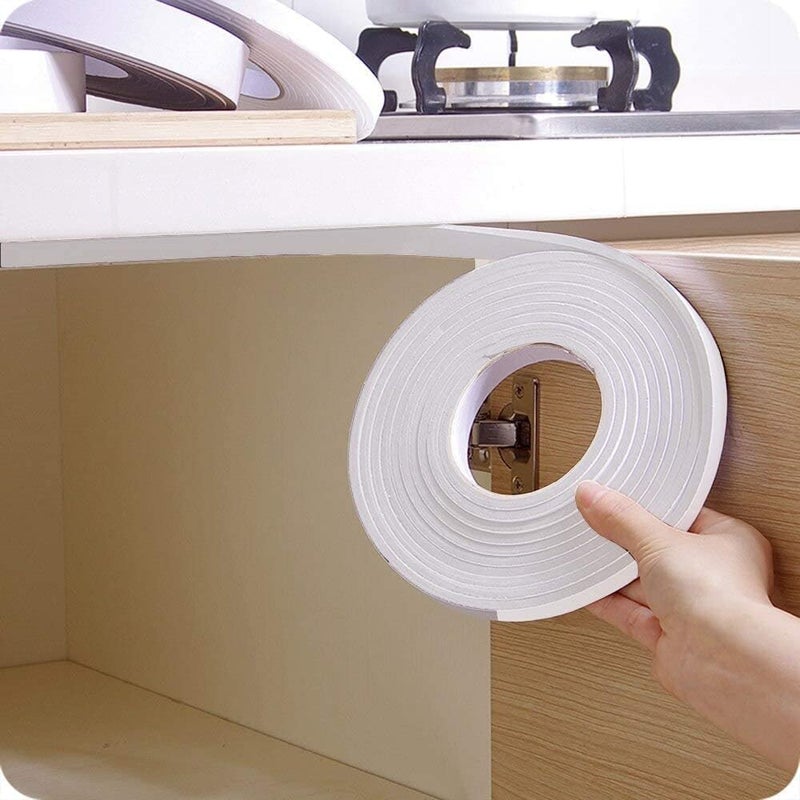 amiciCare شريط عازل للغبار والضوضاء من الرغوة ذاتية اللصق للأبواب والنوافذ؛ بسماكة 3 مم وطول 10 متر، (15 مم (عرض) × 3 مم (سمك) × 10 متر (طول)) - Image 3