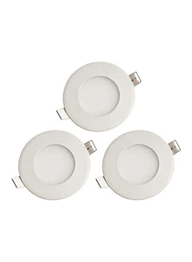 سبوت إضاءة LED 3 قطع، 3 واط، لون أبيض