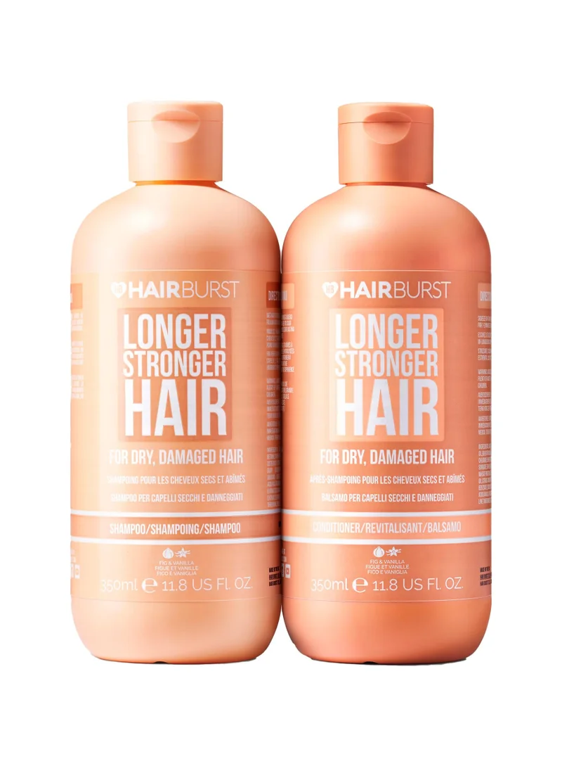 HAIR BURST Shampoo and Conditioner Set For Dry & Damaged Hair — Moisture Locking, Breakage Reducing, Colour Protecting - Enriched with Vitamin B5, Almond Oil & Fig Extract - Silicone Free UK Made