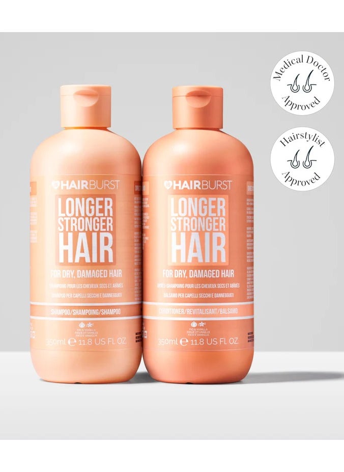 HAIR BURST Shampoo and Conditioner Set For Dry & Damaged Hair — Moisture Locking, Breakage Reducing, Colour Protecting - Enriched with Vitamin B5, Almond Oil & Fig Extract - Silicone Free UK Made  - Image 1