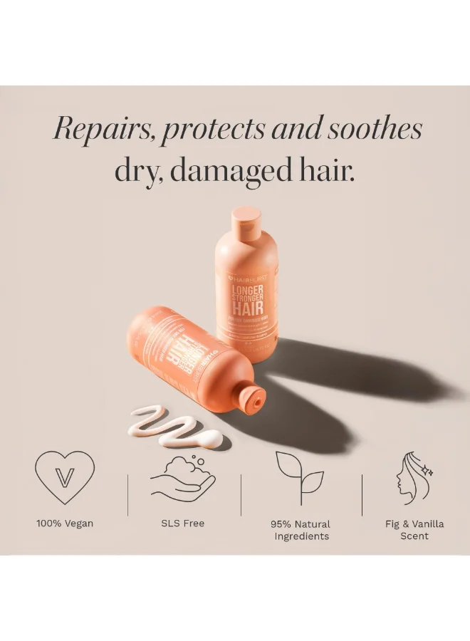 HAIR BURST Shampoo and Conditioner Set For Dry & Damaged Hair - Moisture Locking, Breakage Reducing, Colour Protecting - Enriched with Vitamin B5, Almond Oil & Fig Extract - Silicone Free UK Made
