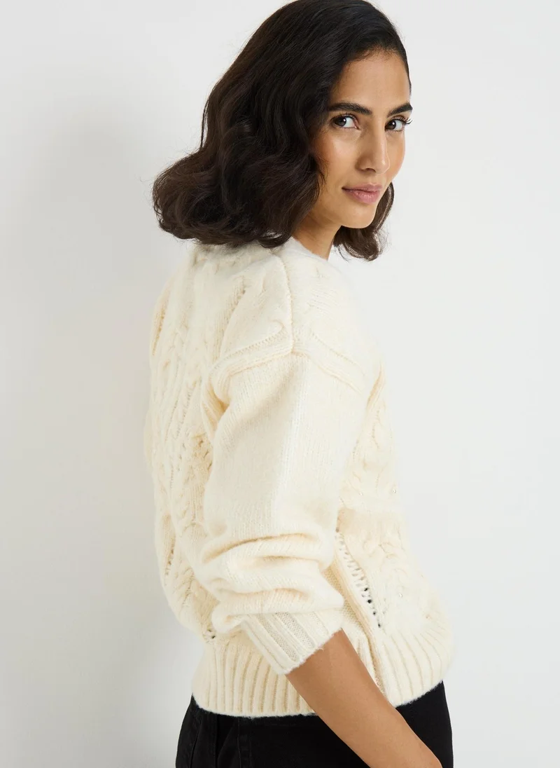 Matalan Cream Pearl Jumper