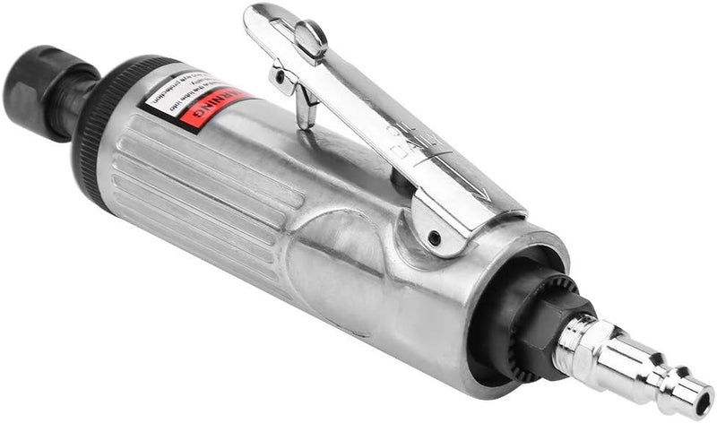 1/4in Pneumatic Die Grinder, Air Angle Die Grinder with 22000-25000rpm High Speed, Lightweight Ergonomic Design for Metal Stone PCB Engraving Polishing Cutting (AT-7033K large single product 6mm - Image 4