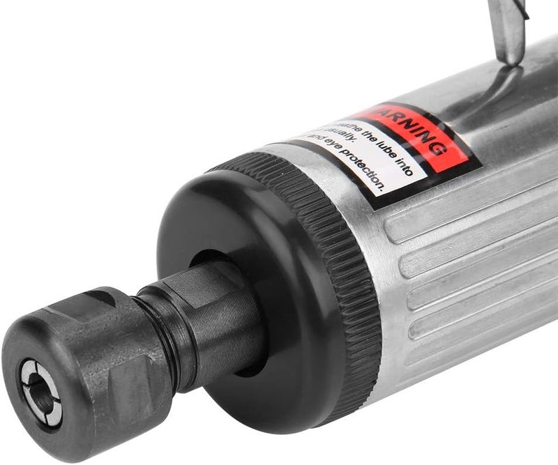 1/4in Pneumatic Die Grinder, Air Angle Die Grinder with 22000-25000rpm High Speed, Lightweight Ergonomic Design for Metal Stone PCB Engraving Polishing Cutting (AT-7033K large single product 6mm - Image 2