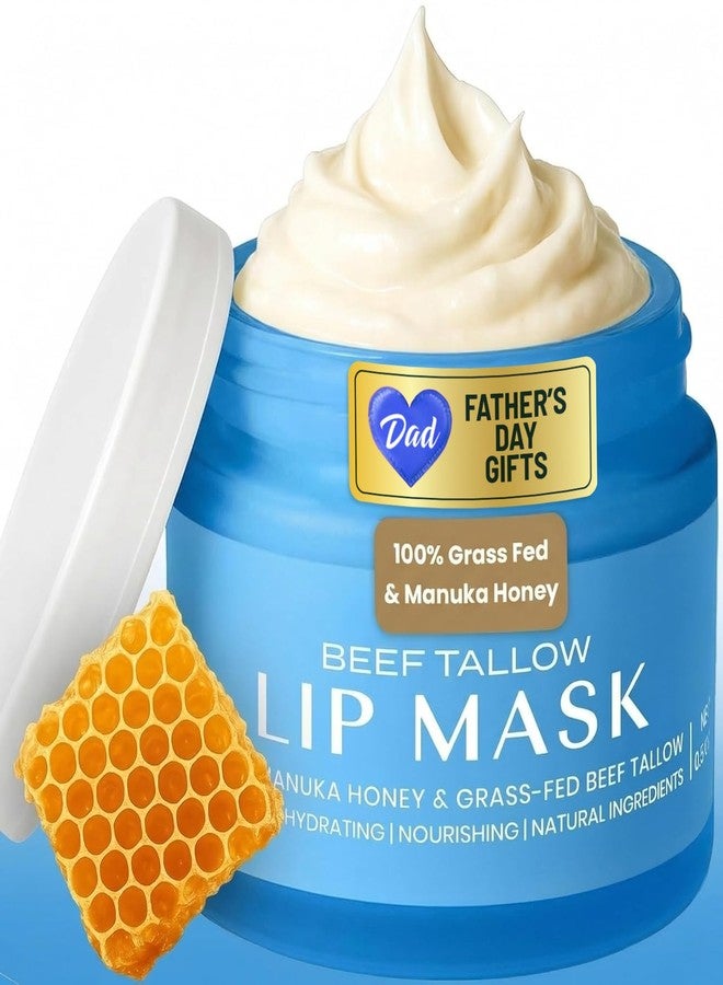 Body Restore Beef Tallow Lip Mask – Fathers Day Gift for Dad from Daughter Son Wife, Peppermint Overnight Hydrating Lip Treatment, Birthday Gifts for Men, Self Care Spa Gifts - Image 1
