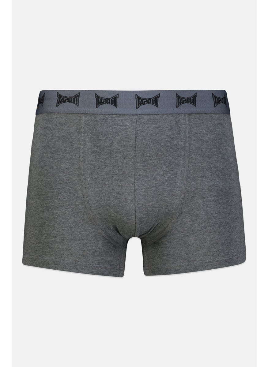 TapouT - Men 3 Pieces Brand Logo Boxer Brief, Black/Grey - Image 1
