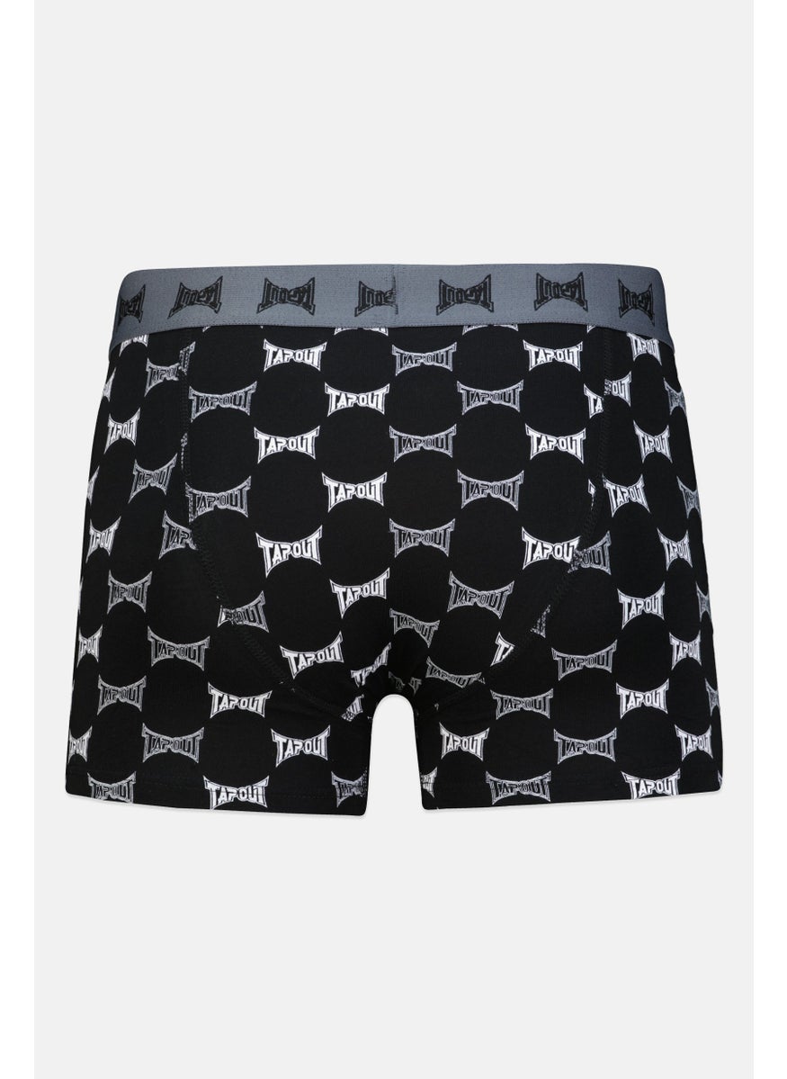 TapouT - Men 3 Pieces Brand Logo Boxer Brief, Black/Grey - Image 1