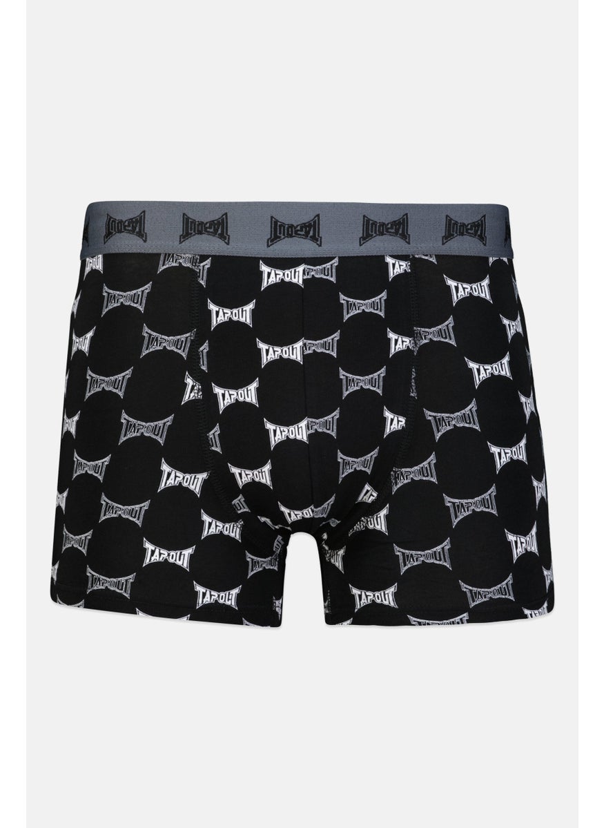 TapouT - Men 3 Pieces Brand Logo Boxer Brief, Black/Grey - Image 1