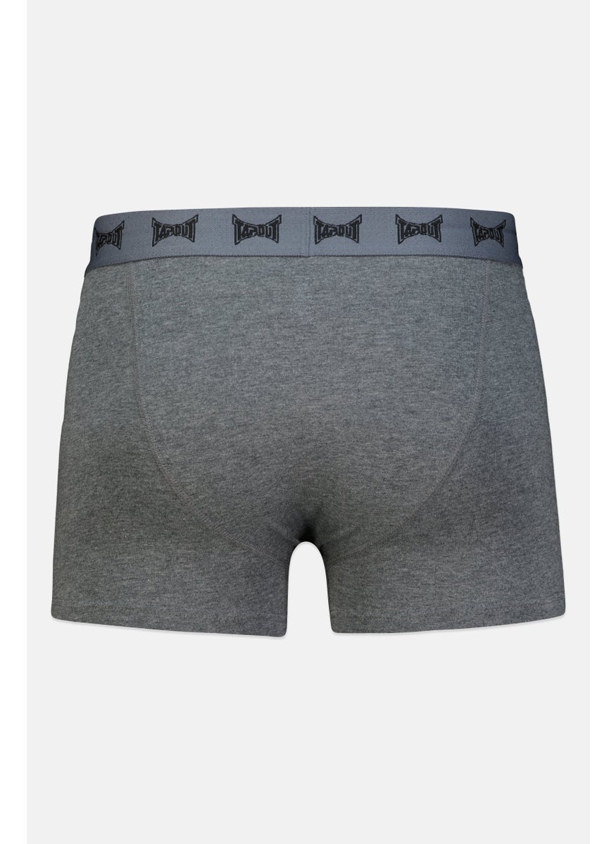 TapouT - Men 3 Pieces Brand Logo Boxer Brief, Black/Grey - Image 1