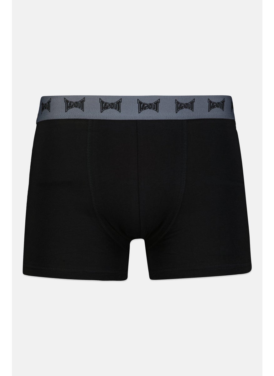 TapouT - Men 3 Pieces Brand Logo Boxer Brief, Black/Grey - Image 1