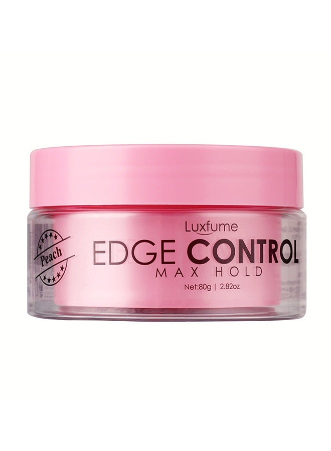Luxfume Edge Control, Booster Extra Strength Moisture Thick Coarse Hair Great For Relaxed And Natural Hair Strong Hold Styling Gel 80g (Peach) - Image 1