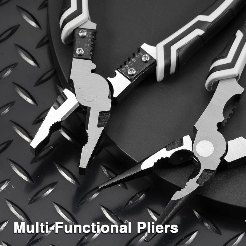 KPS 5 In 1 Wire Plier Multipurpose Plier Tool With GrippingWrenchCutterCrimping Wire Stripper Accessories Winding Wire Bending Gadget For Electrician Hand Tool Pack of 1Multicolor - Image 4