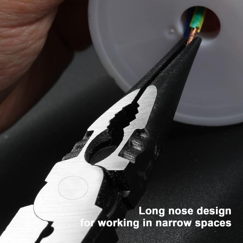 KPS 5 In 1 Wire Plier Multipurpose Plier Tool With GrippingWrenchCutterCrimping Wire Stripper Accessories Winding Wire Bending Gadget For Electrician Hand Tool Pack of 1Multicolor - Image 3