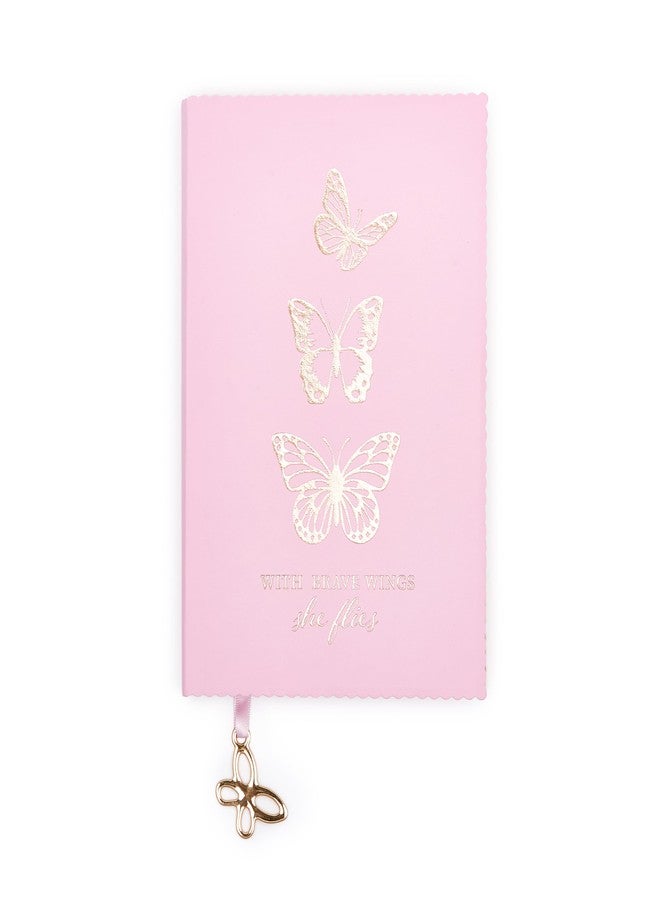 VOTUM Inspirational Hardcover Journal for Women with Bookmark Charm, Pink Lined Notebook with Butterfly Design, Encouragement Gift, Appreciation Present, Writing Journal for School - Image 1