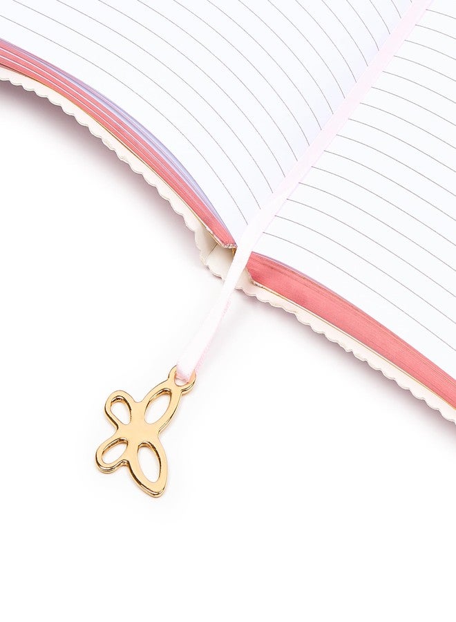 VOTUM Inspirational Hardcover Journal for Women with Bookmark Charm, Pink Lined Notebook with Butterfly Design, Encouragement Gift, Appreciation Present, Writing Journal for School - Image 3