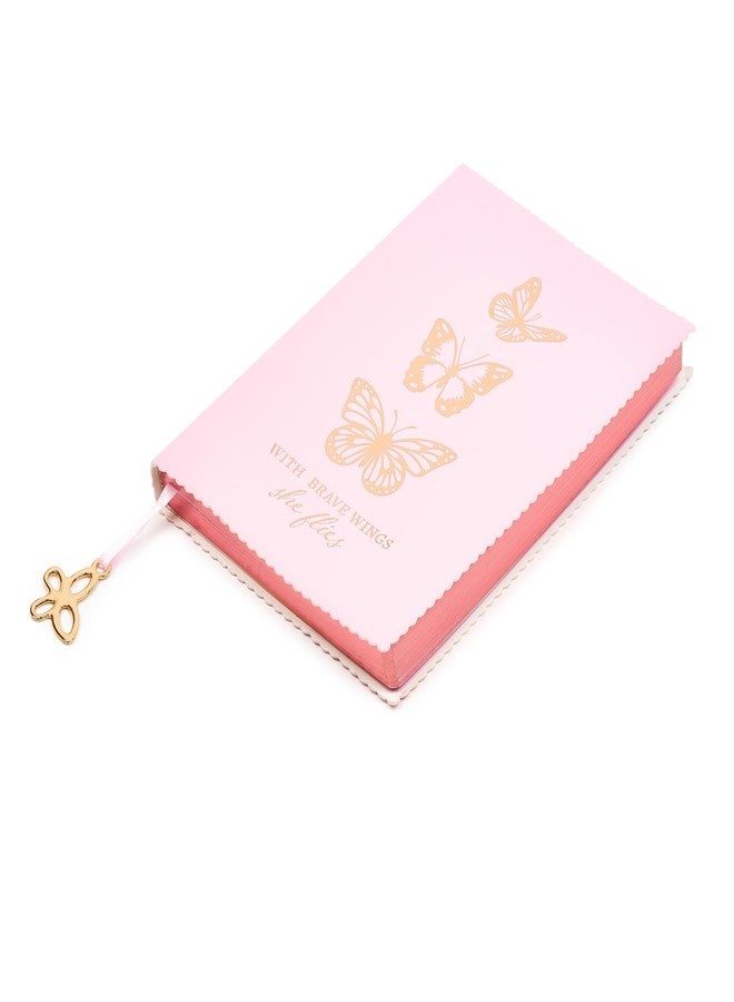 VOTUM Inspirational Hardcover Journal for Women with Bookmark Charm, Pink Lined Notebook with Butterfly Design, Encouragement Gift, Appreciation Present, Writing Journal for School - Image 4