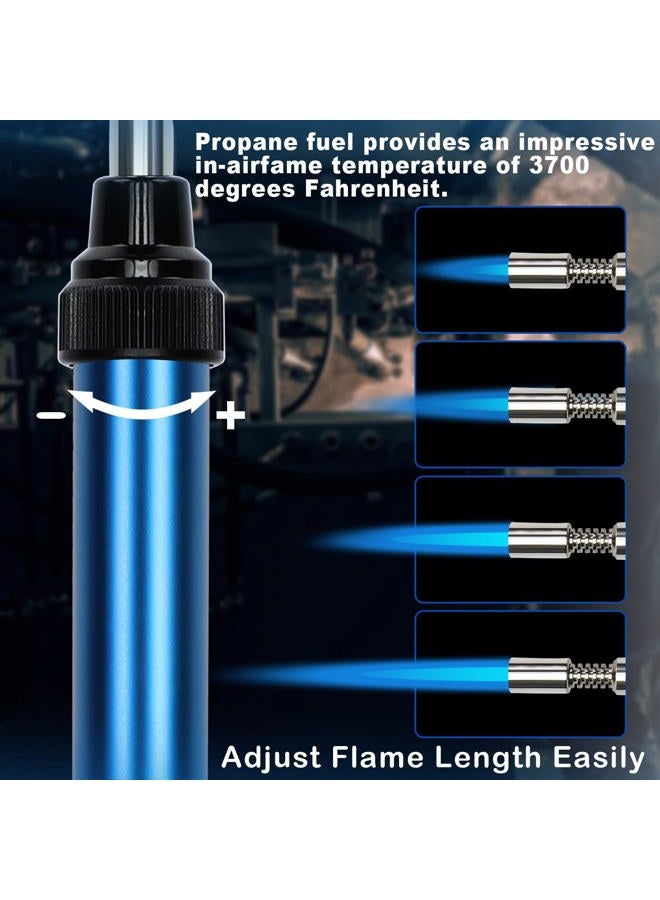 BLUEFIRE 3' Hose MAP/MAPP Gas Soldering Mini Pen Torch Kit Multi-Function Propane Torch with Free Flint Lighter Hotter Jewelry Torch Portable Brazing Welding Torch Kit by MAP Pro Propane Cylinder - Image 4