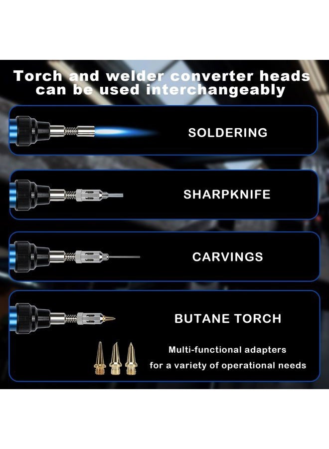 BLUEFIRE 3' Hose MAP/MAPP Gas Soldering Mini Pen Torch Kit Multi-Function Propane Torch with Free Flint Lighter Hotter Jewelry Torch Portable Brazing Welding Torch Kit by MAP Pro Propane Cylinder - Image 3