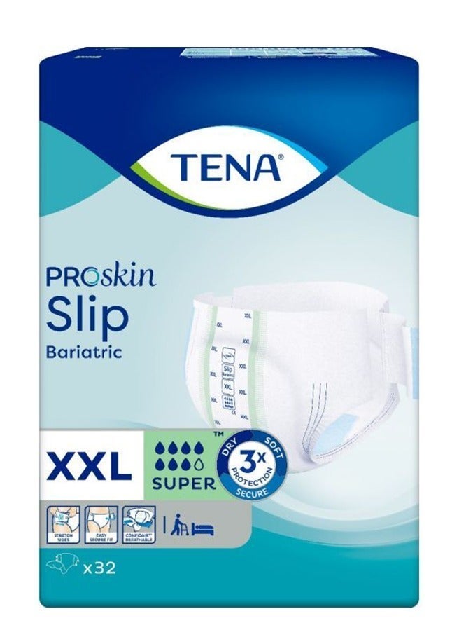 تينا كرتونة حفاضات تينا سليب بارياتريك (TENA) مقاس XXL - حماية سوبر، 64 قطعة - Image 2