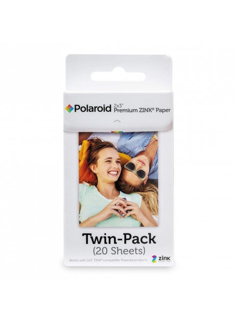 Zink Polaroid 2X3" Premium Zink Zero Photo Paper 20-Pack - Compatible With Polaroid Snap/Snaptouch Instant Print Digital Cameras And Polaroid Zip Mobile Photo Printer