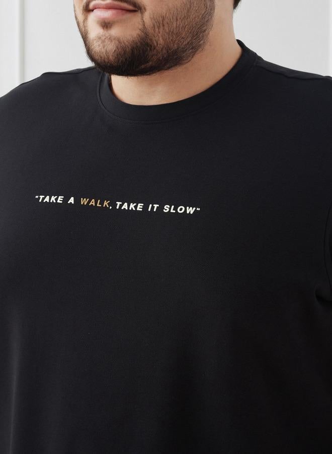 Splash FAV Men Regular Fit Crew Neck Short Sleeves Slogan Print T-shirt - Image 4