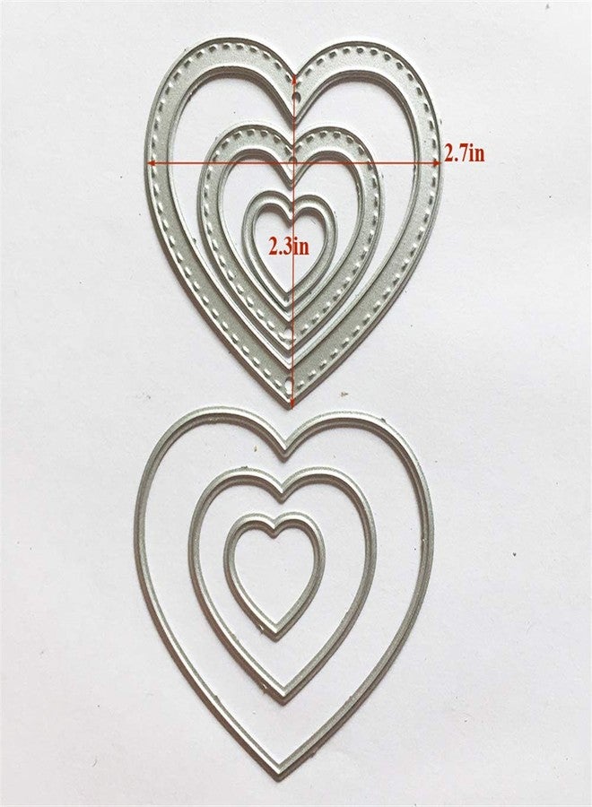 LZBRDY Love Heart Frames Layering Metal Cutting Dies for Shaker Card Making and Scrapbooking Valentine's Day Die Cuts for Machines (Heart Frames) - Image 2