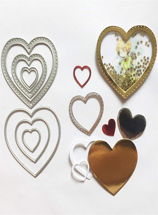 LZBRDY Love Heart Frames Layering Metal Cutting Dies for Shaker Card Making and Scrapbooking Valentine's Day Die Cuts for Machines (Heart Frames) - Image 1