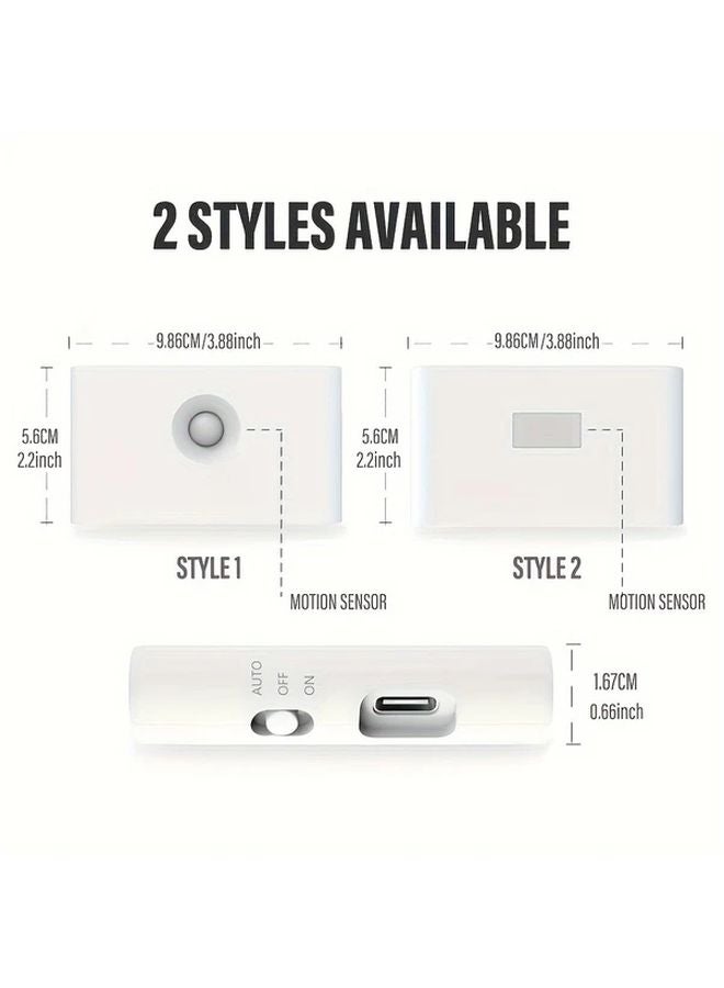 Circular Sensors Smart LED Night Light Motion Sensor USB Rechargeable Dimmable 2pcs - Image 3