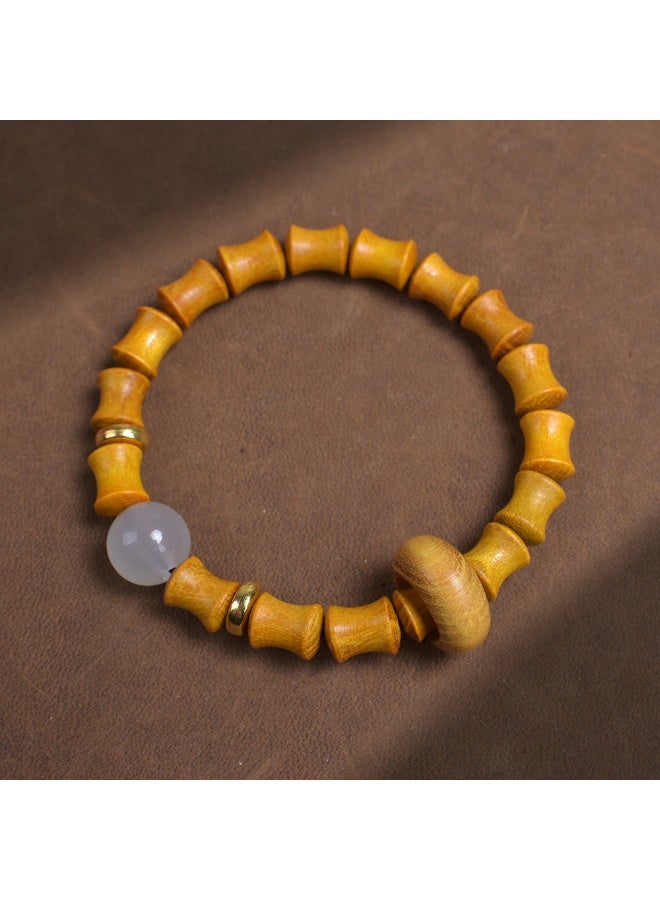 Sandalwood Single Loop Bracelet - Unique Minimalist Wristband, Perfect Gift for Family and Friends, Unisex Jewelry for Men and Women