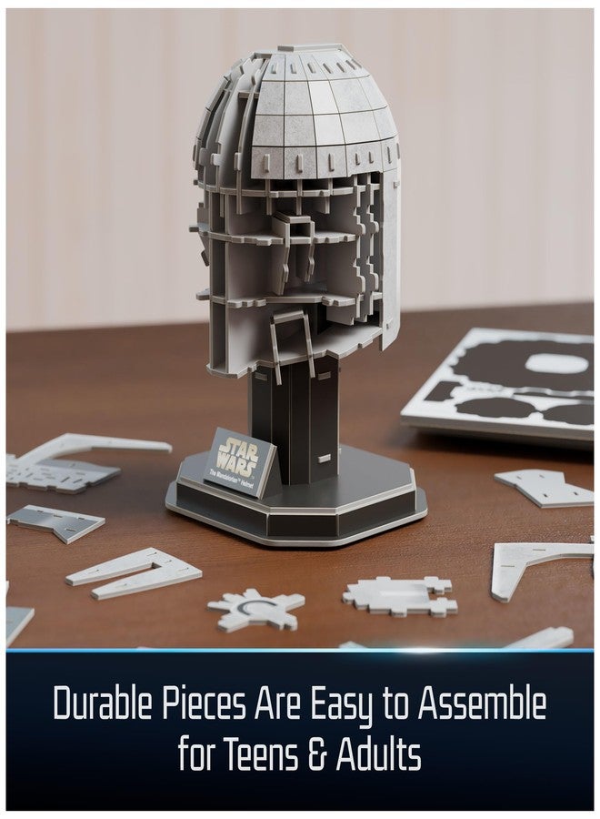 4D Build, Star Wars Mandalorian Helmet 3D Model Kit, Star Wars Collectibles & Desk Decor, Adult Puzzle, Building Toys, 3D Puzzles for Adults & Teens, 88 Pieces, Gift Ideas for Ages 12 & Up - Image 4