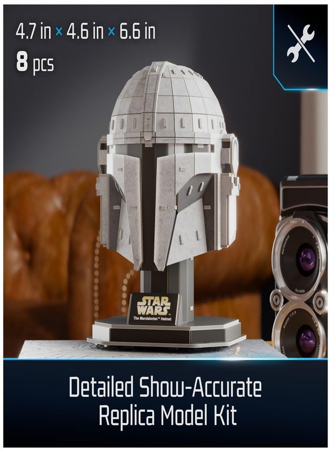 4D Build, Star Wars Mandalorian Helmet 3D Model Kit, Star Wars Collectibles & Desk Decor, Adult Puzzle, Building Toys, 3D Puzzles for Adults & Teens, 88 Pieces, Gift Ideas for Ages 12 & Up - Image 2