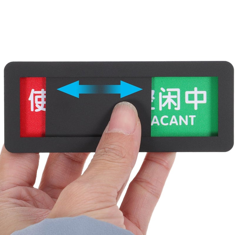 Privacy Indicator Door Sign Slider 4x10cm Vacant Occupied Message Board for Office Restroom 2 Pieces - Image 5