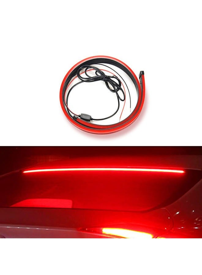 Miytsya 1 PC LED Third Brake Light Strip, Universal Red 3rd Brake Light Bar Sequential Turn Signals, IP67 Waterproof Flash Flexible High Mount Stop Light for Jeep Pickup Truck RV SUV (39.4 Inch) - Image 1