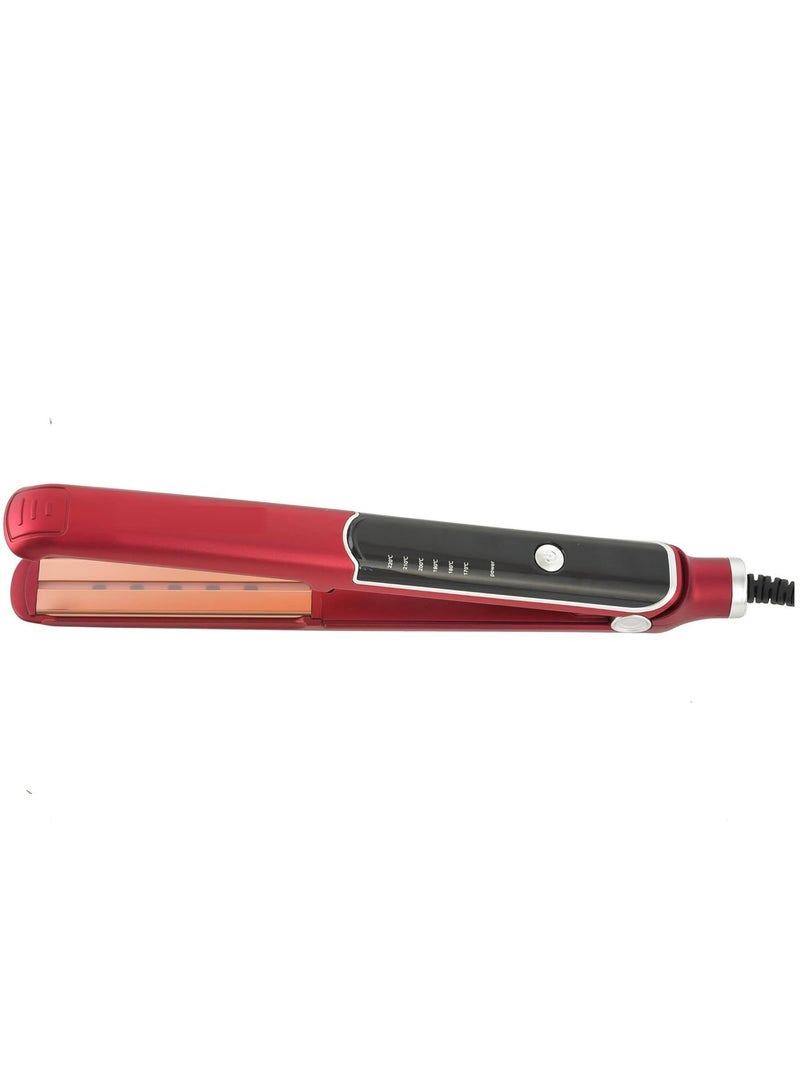 REFURA Hair Straightener for Women with Ceramic Coated Plates, Quick Heatup & Travel Friendly Red RE-8252 - Image 2