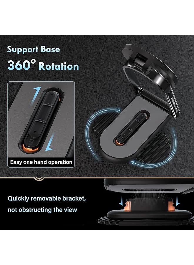 KASTWAVE For Magsafe Car Mount, Magnetic Car Phone Holder, 360° Rotation Strong Magnet Car Phone Mount Dash Cell Phone Holders For Your Car, Car Accessories For Iphone 16/15/14/13 For Magsafe Cases - Image 5