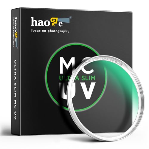 Haoge 49mm MC UV Lens Protection Filter for Sony FE 50mm 40mm 2.5G Fuji GFX100RF X100VI x100f X100V X100S X100T Leica Q3 43 Q2 q116 Camera Lens Optical Glass Ultra Slim 18 Multi-Layer Coatings Silver - Image 1