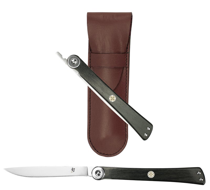 Shun Higo-No Kami Personal Steak Knife, 3.5” Handcrafted Japanese Knife, VG10 Stainless Steel Blade, Pakkawood Handle - Image 1