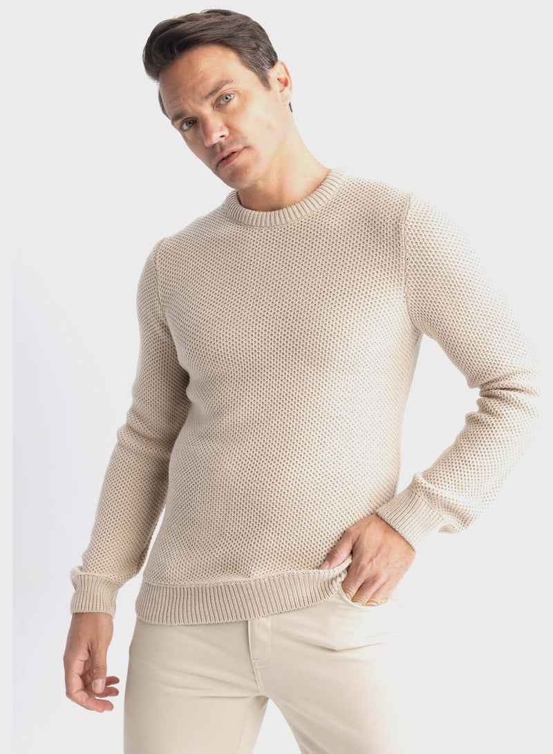 DeFacto Crew Neck Knitted Sweater - Image 1