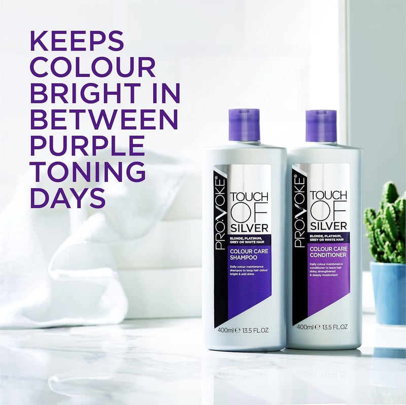 PROVOKE Touch of Silver Colour Care Conditioner 200 ml - Moisturising Formula for Blonde, Platinum, and White Hair - Image 4