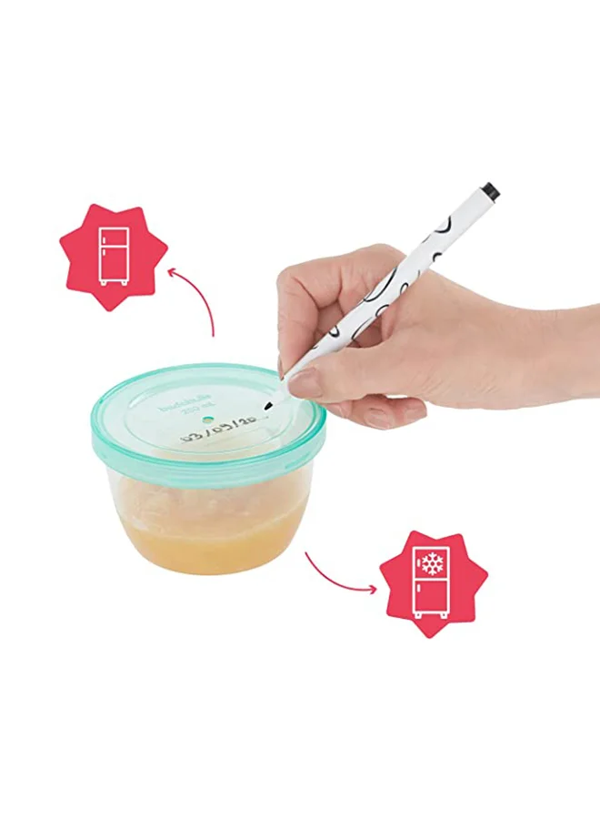 Badabulle Pack Of 12 Badabowls, Airtight Food Storge, 100% Airtight, Bpa Free- Multicolor, 3000 Ml