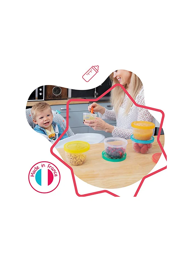 Badabulle Pack Of 12 Badabowls, Airtight Food Storge, 100% Airtight, Bpa Free- Multicolor, 3000 Ml